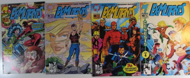 Ex-Mutants Lot of 4 #8,9,10,12 Malibu (1993) 2nd Series Comic Books