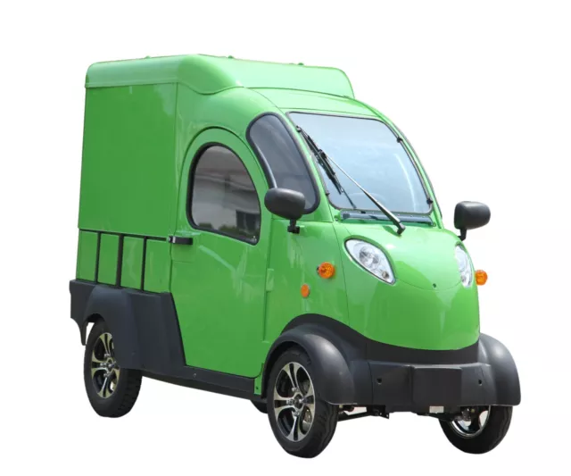 E-TRUCK V-MAX Elektro Vier Rad 45 Km/h 72V 58AH Vollkabine  Cargo Transporter