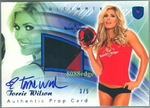 2010 Benchwarmer Ultimate Prop Auto: Torrie Wilson #3/5 Blue Autograph