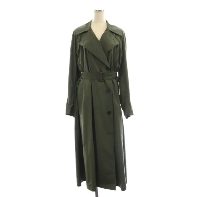 Weekend Max Mara Belted Trench Coat Long Double Breasted Size 42