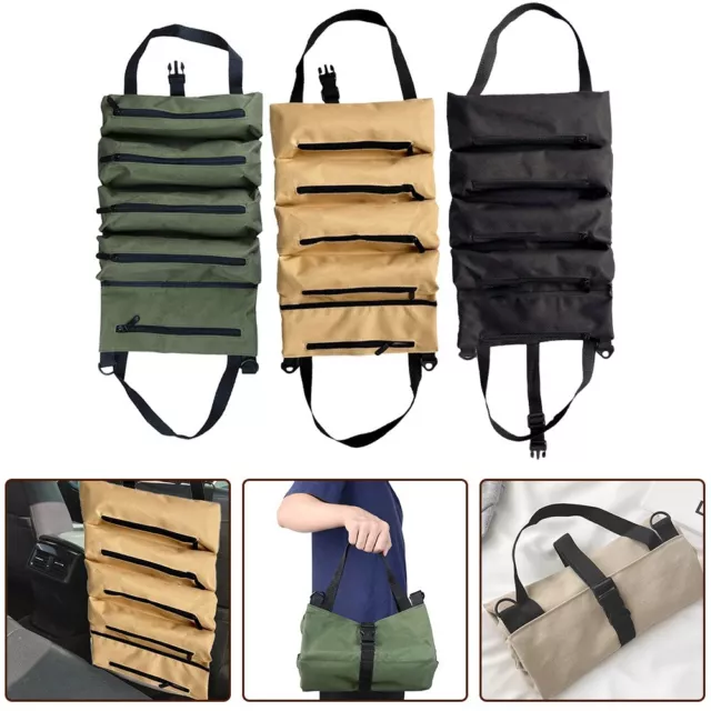 Canvas Tool Organizer Stylish Options Hanging Wrench Roll Pouch Multiple Pockets