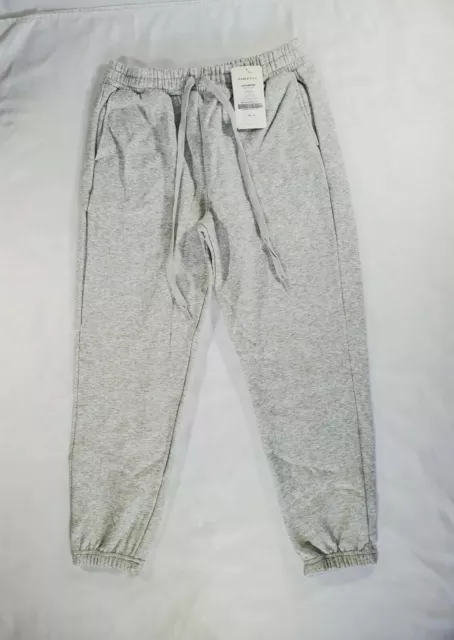 New Fabletics Justin Sweatpants Light Heather Grey Women's Size L Relaxed Fit