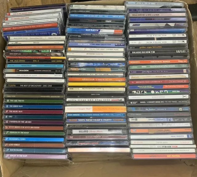 100 x Mixed Titles Music CD Bundle - Classic Rock, Top Hits: Job Lot - FREE POST