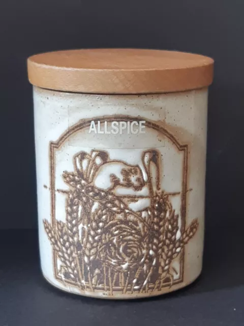 DUNOON? Stoneware Studio Pottery HAZEL DORMOUSE Vintage Christmas Spice Jar