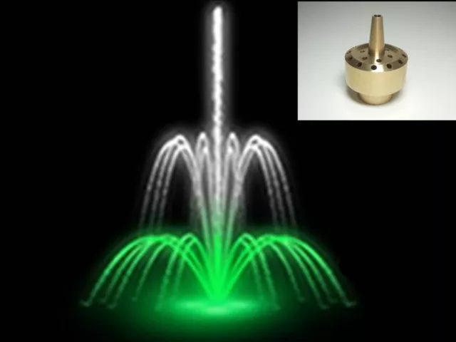 Solid Brass Column Fountain Nozzle Spray Sprinkler Head 1/2" 3/4" 1" 1 1/2"