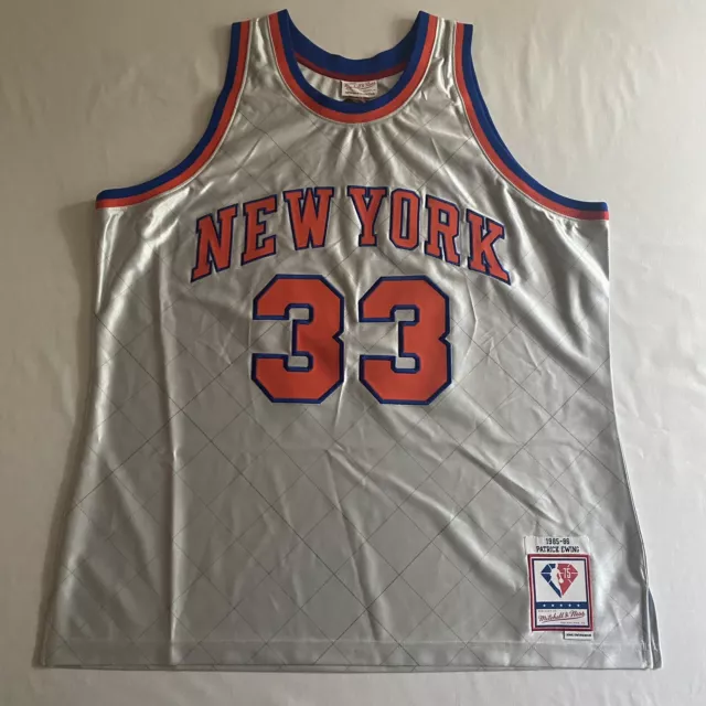 New York Knicks Patrick Ewing Autographed White Authentic Mitchell & Ness  1985-86 HWC Swingman Jersey
