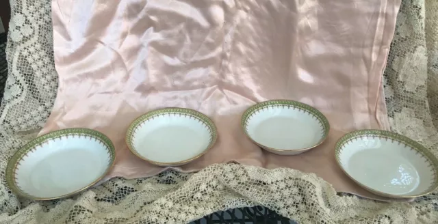 Wm Guerin Limoges France Gimbel Bros GUE4  Dessert Bowl set of 4 5.25" Wide 3