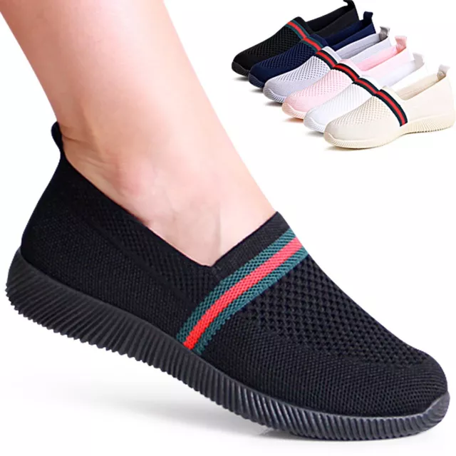 Damenschuhe Halbschuhe Sneaker Light Slipper Keilabsatz Turnschuhe Ballerina