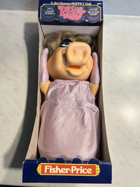 Fisher Price Miss Piggy Hand Puppet #855 Jim Henson Muppet Doll 1978