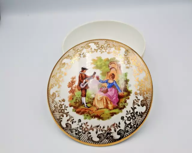 bonbonniere porcelaine limoges france decor florence 2