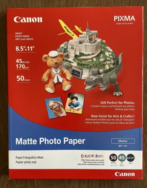 Lot of 2 50-pk Canon PIXMA Matte Photo Paper MP-101 8.5" x 11" Total 100 Sheets 2