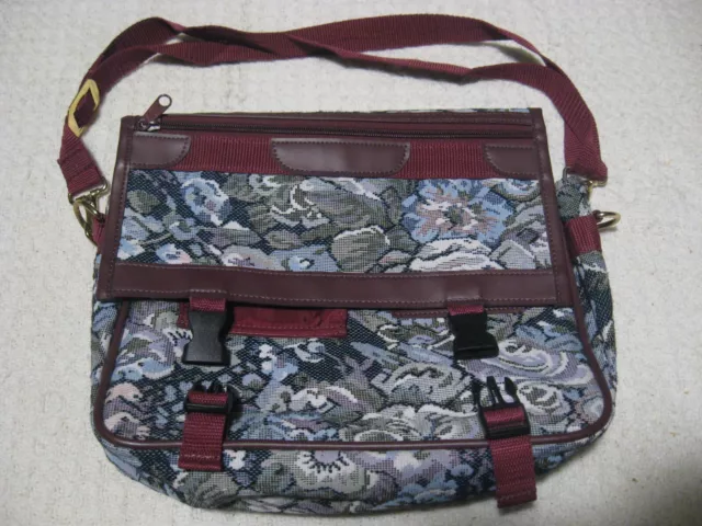 LDS Mormon Floral Tapestry Scripture Lesson Book Carrying Case Tote Bag w/Strap