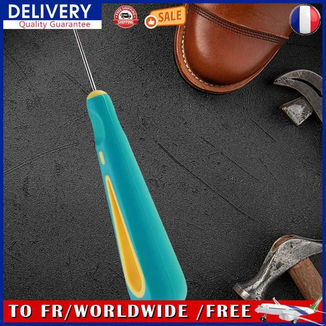 Alène crochet aiguille acier Stitcher trou poinçonnant cuir à coudre poinçon aig