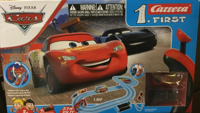 Carrera First Disney Pixar Cars Slot Car Race Track McQueen&Storm RARE Brand NEW