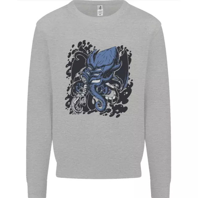 Felpa Cyberpunk Cthulhu Kraken Octopus da uomo maglione 2