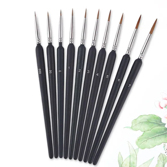 EY# 10pcs Painting Brush Elastic Professional Watercolor Paints Pen for Art Supp