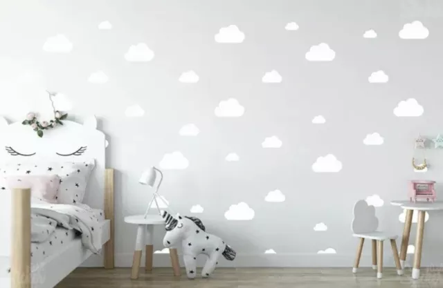 White Cloud  Vinyl Wall Stickers 20 X 7cm Wall Decal Vinyl Nursery Wall Art