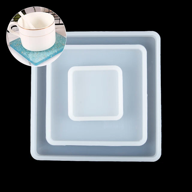Grand Moule En Silicone époxy Carré – Dimensions 17,2x17,2x5,2 Cm, Pour Résine, DIY, Organisateur Bureau | Réutilisable, Résistant à La Chaleur - 7