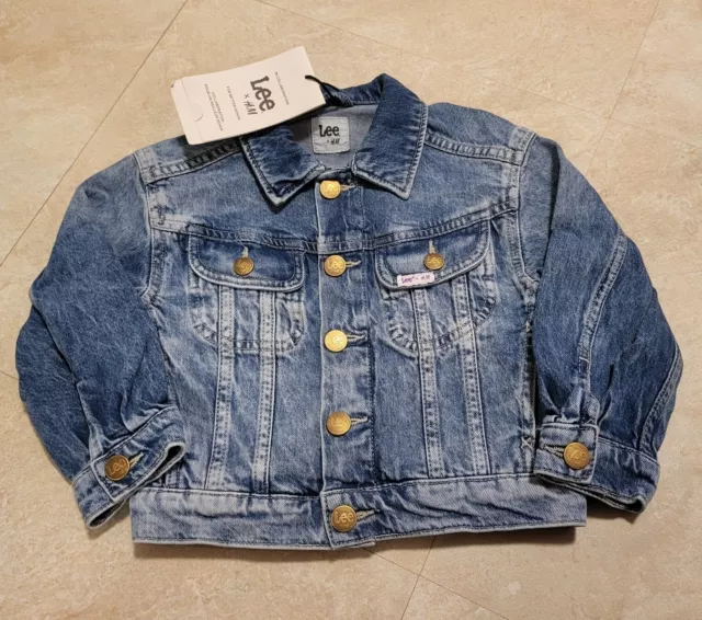 LEE X HM H&M Girls Youth Kids Size 4T 4 Denim Jean Jacket NEW NWT