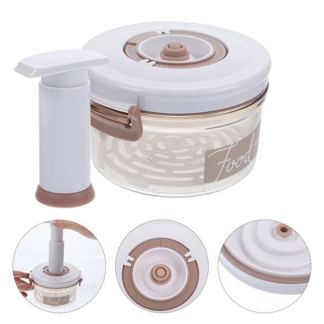 PLASTIC VACUUM SEALED Jar Fruit Storage Container Guacamole Saver £14.