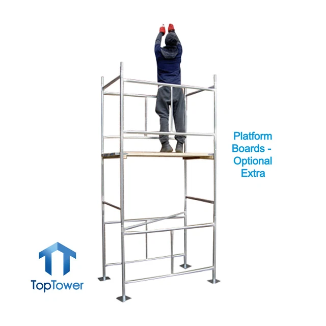 Scaffold Tower 3.8m 4 x2ft 6in x 12ft 6in DIY Working Ht Galvanised Steel Towers