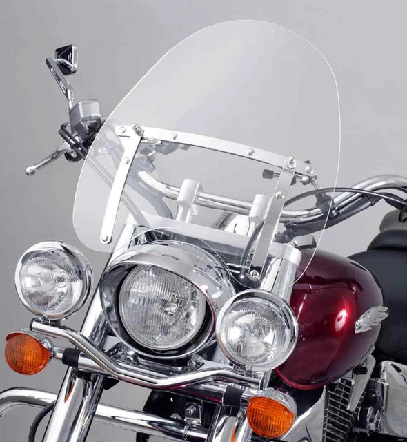 Pare-brise Batwing Fumé Noir Pour Yamaha XVS 125 Drag Star - Neuf Sous Emballage