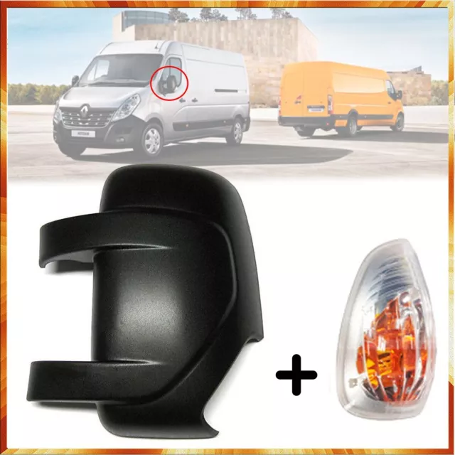 pour RENAULT MASTER III (2010- ) COQUE DE RETROVISEUR + CLIGNOTANT GAUCHE NEUF