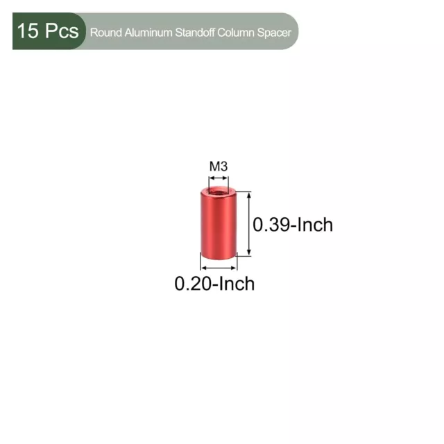 YOKIVE 15pz Distanziatori Distanziale, Alluminio Rotondo Dritto Distanziale... 3