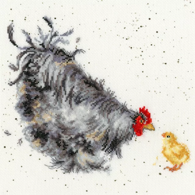 Bothy Threads ~ Wrendale ~ Counted Cross Stitch Kit ~ Mother Hen ~ Chicken XHD50