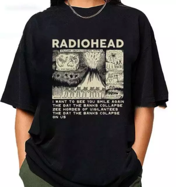 Radiohead shirt, Vintage Retro concert shirt, 90s Band Tshirt