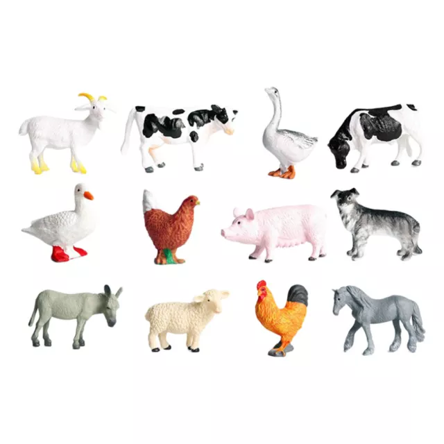 Figure di animali da fattoria realistici Ornamento da giardino fatato Giocattolo