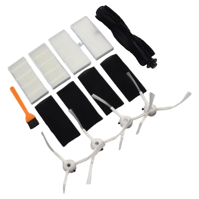 Kit De 4 Filtres + 6 Brosses Latérales Pour Aspirateur Robot Medion MD - Améliore La Performance