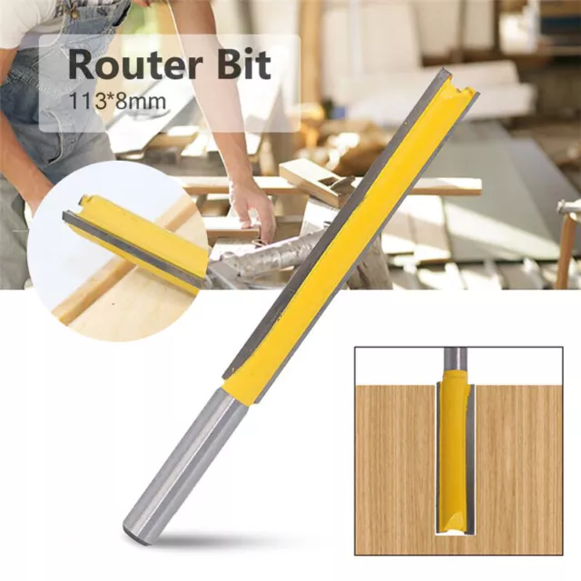 8 mm Schaft Gerades Router Bits Extra Lange Gerade Fräser Holzbearbeitung Cutter 3
