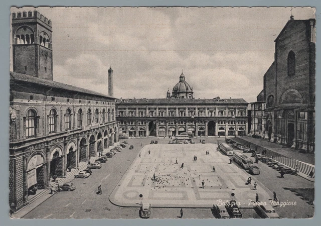 CR1412 - Cartoline Regionali: Bologna - Piazza Maggiore - viagg. 1964