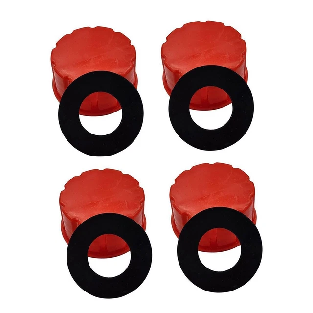 4x Replacement Gas Can Solid Base Cap Accessory Coarse Thread Outdoor / Useful