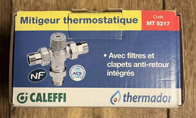 Mitigeur Thermostatique 3/4 avec Filtre Et Clapet Anti-retour MT 5217 CALEFFI