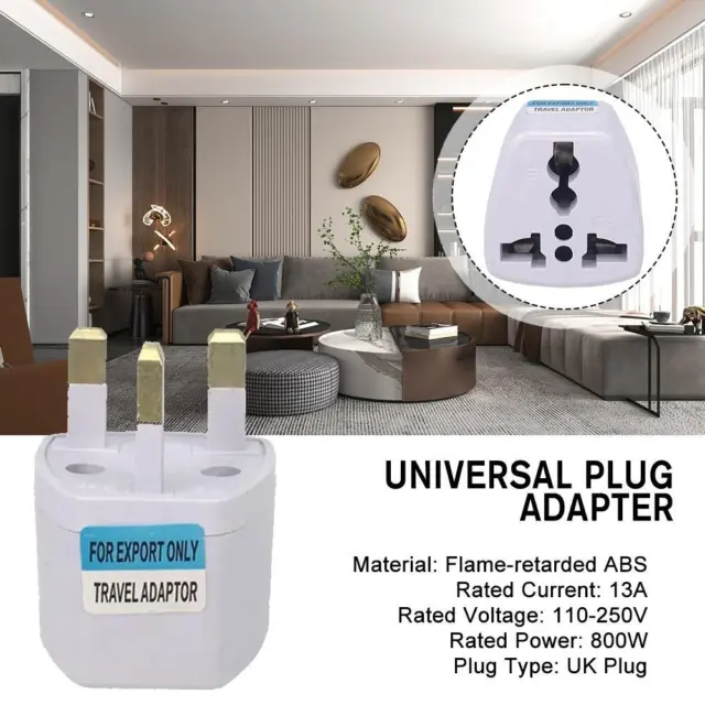 Universal Plug Adapter EU US UK AU To UK Type-G Travel Socket PlugS Converter BE