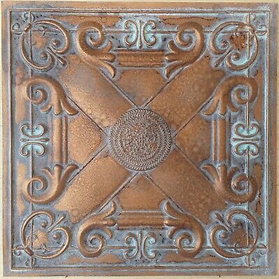 Faux tin Ceiling tiles antique weather copper decor wall panels PL22 10pcs/lot