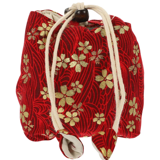 Bolsa de taza de té japonesa bolsa de almacenamiento para juegos de té portátil