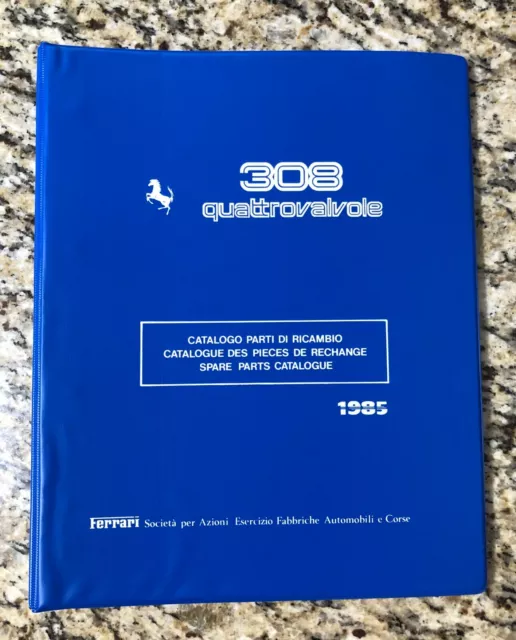 Ferrari 308 Quattrovalvole Spare Parts Catalog - Mar Parts - New - 361/85 - 1985