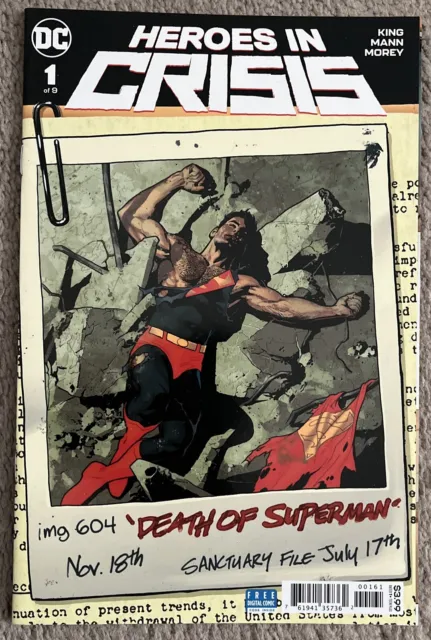 Heroes in Crisis #1 (DC Comics 2018) Ryan Sook Variant Cover, Tom King, NM