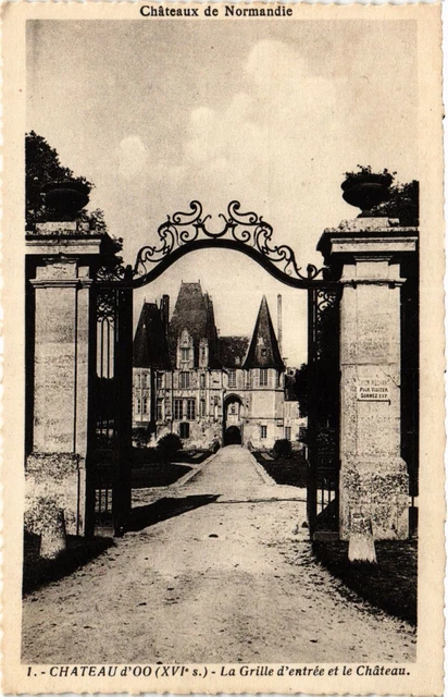 CPA AK Chateau de Normandie - Chateau d'Oo - La Grille d'entrée (435132)