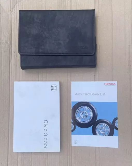 Honda Civic EP3 MK7 3 Door Owners Manual Handbook With Leather Wallet