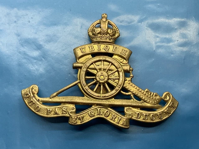 ORIGINAL WW2 BRITISH Army Kings Crown Cap Badge - Royal Artillery £9.99 ...
