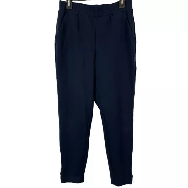Universal Standard Womens Navy Blue Ponte Knit Stretch High Rise Pants sz XS