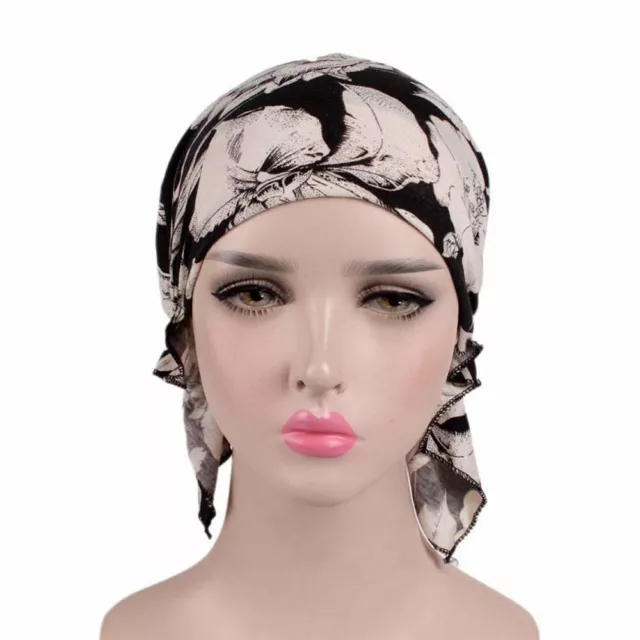 Women's Floral Chemo Cap Cancer Hat Muslim Hair Scarf Hijab Head Wrap Turban NEW 2