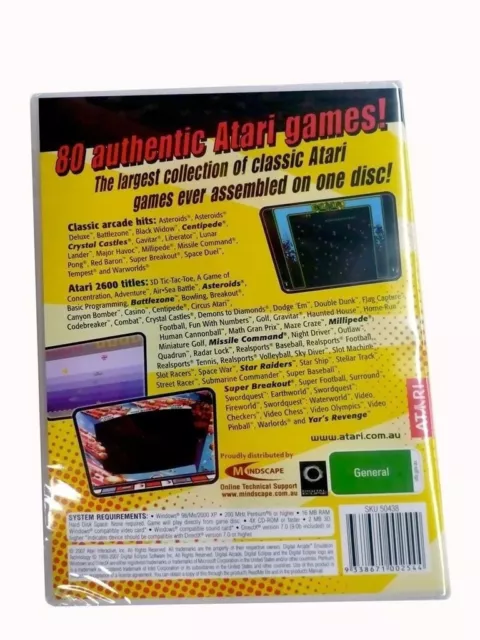 80 retro ATARI 2600 Arcade Classic video games for PC **NEW** Windows 7 XP Vista