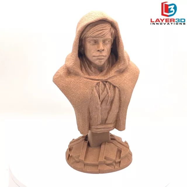 3D Printed STAR WARS Luke Skywalker Bust | Statue | Figure | With Base