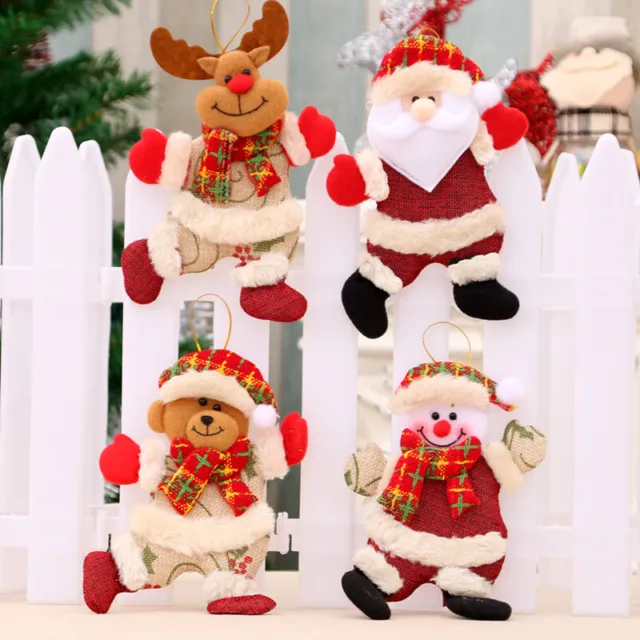 Christmas Decorations Hanging Doll Home Xmas Tree Ornaments Santa Claus Elk