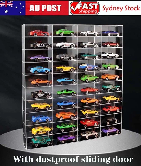 Hot 1/64 Scale Matchbox Wheels Toy Car Display Case Holds 32 Toy Cars Storage Organizer,Dustproof,Clear Matchbox Toy Car Display Box 6.5 X 7.5 X 1.6 Inches 4pcs